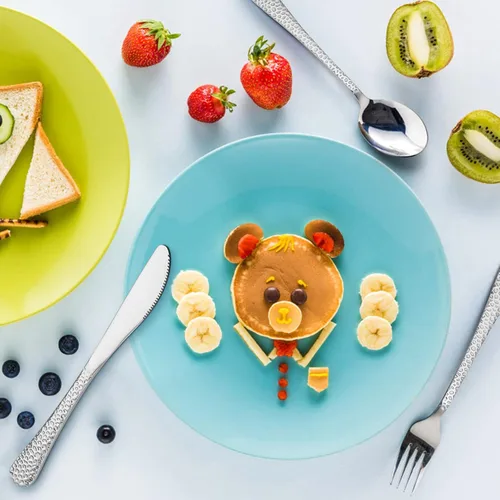 Miniatura 7 de HaWare - Juego de 12 tenedores para niños pequeños, juego de cubiertos de acero inoxidable para preescolar, diseño martillado (aspecto adulto), sin