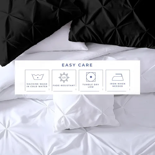 Miniatura 5 de Kotton Culture Juego de 2 fundas de almohada plisadas de 24 x 24 pulgadas, fundas de almohada decorativas, 100% algodón egipcio de 600 hilos, aptas