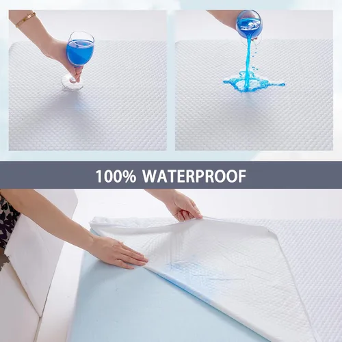 Miniatura 4 de Lisara Colchón para Moisés de Bebé, 30 x 18 pulgadas, Colchón de Espuma Viscoelástica de Gel de Doble Cara para Moisés con Cubierta Impermeable