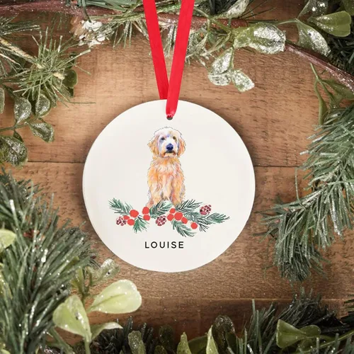 Miniatura 11 de Adorno personalizado para perro, adorno de Navidad personalizado Golden Retriever, regalos personalizados para amantes de las mascotas, regalos