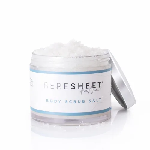 Exfoliante corporal de sal – Exfoliante natural e hidratante con minerales del Mar Muerto y aceites naturales – Exfoliante de limpieza profunda,