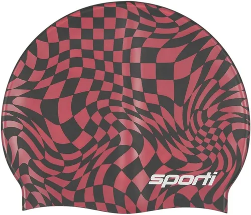 Miniatura 40 de Sporti Gorra de natación de silicona con diseño gráfico con altura de 7.6 pulgadas, apertura de 7.5 pulgadas, gorra de natación antideslizante