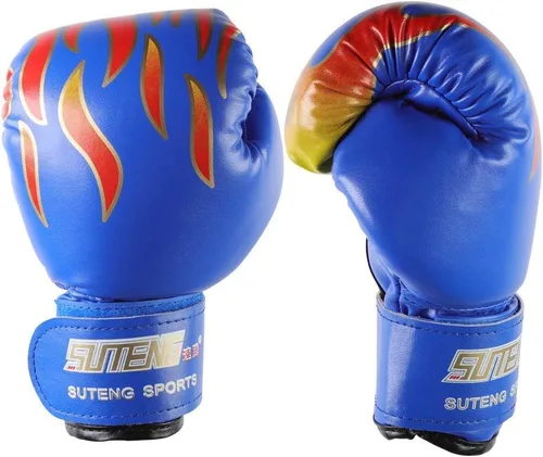 Miniatura 10 de Guantes de boxeo para niños, guantes de entrenamiento de piel sintética, guantes de entrenamiento de dibujos animados para niños Muay Thai
