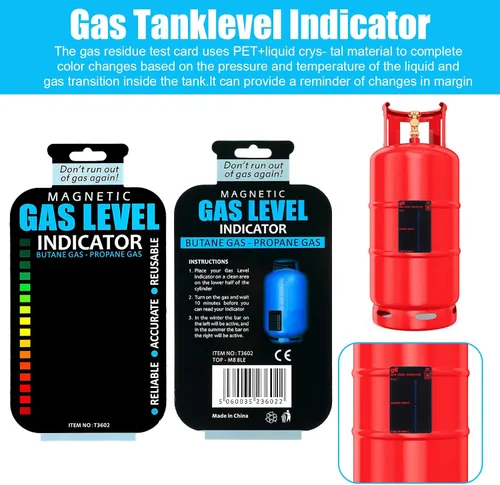 Miniatura 7 de Indicador de nivel de gas, indicadores de nivel de combustible, etiqueta engomada para tanque de propano pequeño, para el hogar, cocina, barbacoas