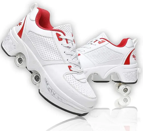 Miniatura 8 de Patines multifuncionales Zapatos de Deformación Automáticos Zapatos de Patinaje Masculino y Femenino Zapatos de Patinaje 2 en 1 Patines de Polea