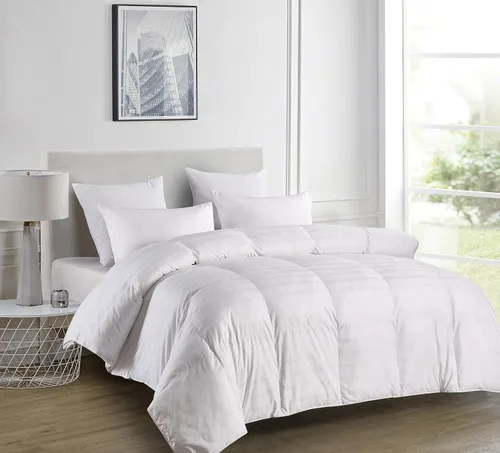 Blue Ridge Home Fashions Lujoso edredón alternativo de plumón de 600 hilos, relleno de poliéster hipoalergénico, tamaño King, color blanco