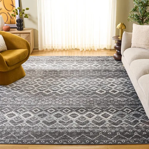 Miniatura 18 de SAFAVIEH Amsterdam Collection Alfombra Decorativa - 2.3 pies x 4 pies, Negro & Multi, Diseño Marroquí Bohemio, Sin Desprendimiento y Fácil Cuidado