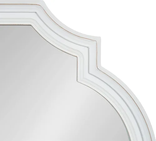 Miniatura 6 de Kate and Laurel Fairbourne Farmhouse - Espejo de pared de panel festoneado, 20 x 42, blanco envejecido, espejo decorativo alto tradicional