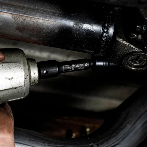 Miniatura 8 de SUNEX TOOLS 2695, ½ Inch Drive Driveline Limited Clearance Socket Set, 12 puntos, 9 piezas, métrico, 0.315 in-0.669 in, acero Cr-Mo, caja