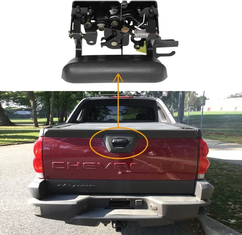 Miniatura 5 de Manija de puerta trasera Gledewen, compatible con Chevy Avalanche 1500 2500 Pickup 2002-2006, textura exterior trasera, Reemplazo# 19209650