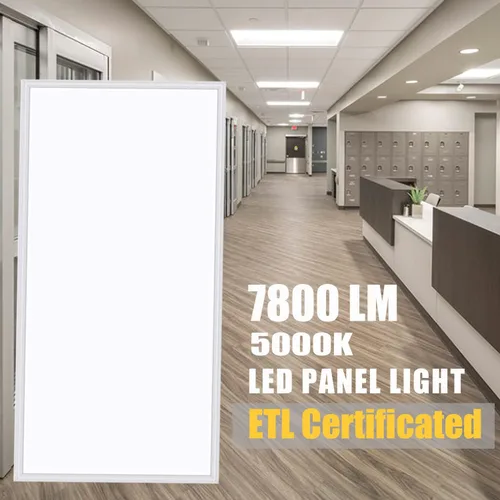 Miniatura 2 de Lámpara de techo LED de panel plano de 2 x 4, 7800 lúmenes, luz diurna súper brillante de 5000 K, 0-10 V regulable, certificación ETL, luz LED