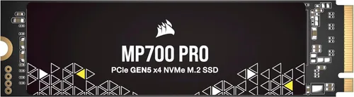 Corsair MP700 PRO 1TB M.2 PCIe Gen5 x4 NVMe 2.0 SSD – M.2 2280 – Hasta 11,700MB/seg de lectura secuencial – NAND TLC de alta densidad – Negro