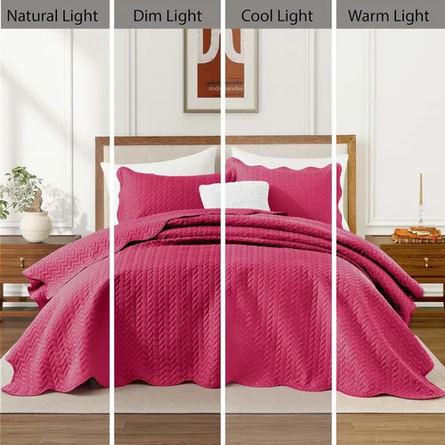 Miniatura 107 de MOONLIGHT20015 Edredón tamaño King (106 x 96 pulgadas) con 2 fundas de almohada (20 x 36 + 2 pulgadas) para todas las estaciones, juego de cama Azul