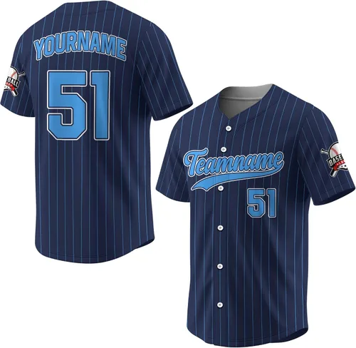 Miniatura 17 de Camiseta de béisbol a rayas personalizadas con logotipo de número de nombre para hombres, mujeres, jóvenes, niños, camiseta de uniforme