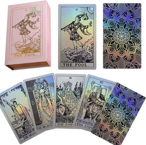 Miniatura 7 de VOVCIG Cartas de Tarot bilingües - Inglés y Español, Incluye Libro Guía y Mantel Especial Baraja de Tarot