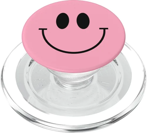 Miniatura 8 de Pink Smile Face Happy Smiling Emoticon Retro 90s y2k PopSockets Standard PopGrip