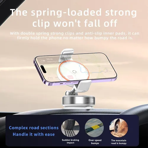 Miniatura 2 de Soporte de teléfono con ventosa de nano gel de 360°, soporte universal ultra fuerte para teléfono celular, soporte de vacío manos libres