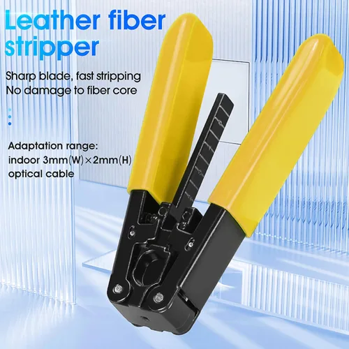 Miniatura 8 de 2 piezas de pelacables de descenso de fibra óptica para cables de caída FTTH de 0.122 in x 0.079 in, alicates de pelado para cable óptico aislado