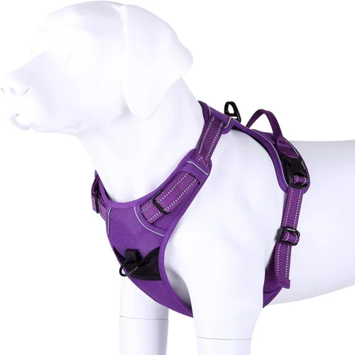 Miniatura 6 de JUXZH Truelove Arnés para perro sin tirones con mango de fácil control y 2 accesorios para correa, chaleco reflectante ajustable para mascotas