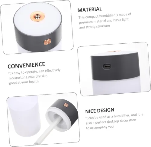 Miniatura 7 de Humidificador USB pequeño creativo con motor ultra silencioso, ambientador de escritorio multiusos y difusor de niebla para automóvil, dormitorio