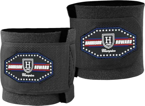 Harrison Howard Envolturas pastern duraderas para caballos absorbentes y transpirables de protección contra impactos, se venden en pares, color negro