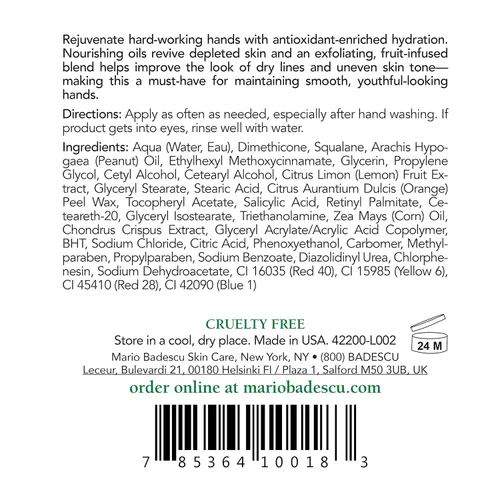 Miniatura 2 de Mario Badescu Crema de manos Fruit and Vitamin A – Loción ligera para manos para piel seca – Hidratante infundido con alfa-hidroxiácidos para una
