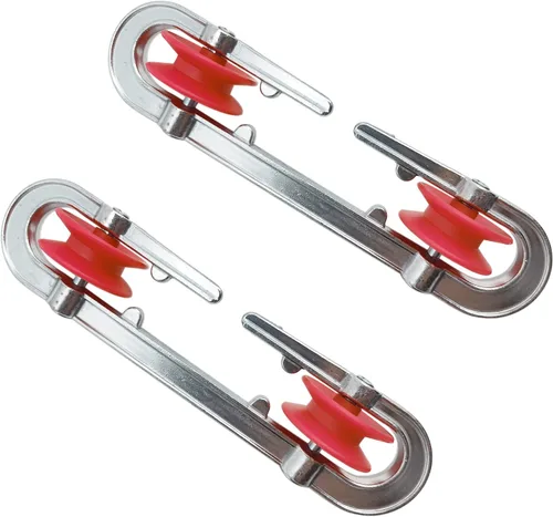 Miniatura 5 de ZLY Esparcidor de tendedero de aluminio de plástico, accesorios de tendedero para cargas pesadas y tendedero largo (paquete de 2, negro)