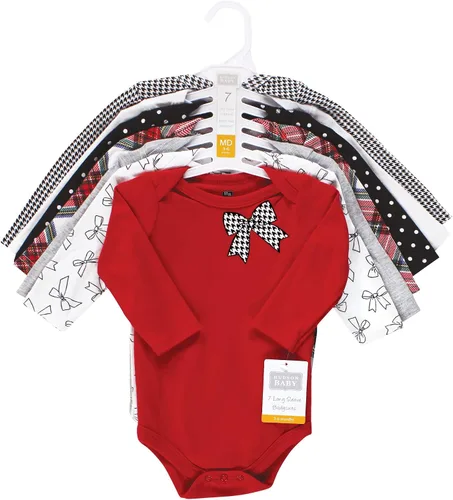 Miniatura 3 de Hudson Baby Baby Girl's Cotton Long-Sleeve Bodysuits 7-Pack