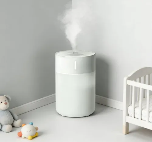 Miniatura 8 de Humidificador de escritorio con niebla fría, diseño compacto, color blanco