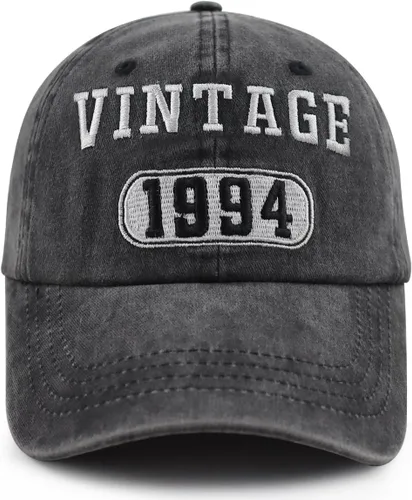 XacaYuerp Gorra de béisbol vintage de 1994 para hombres y mujeres, divertida gorra de béisbol de algodón ajustable bordada 30 cumpleaños