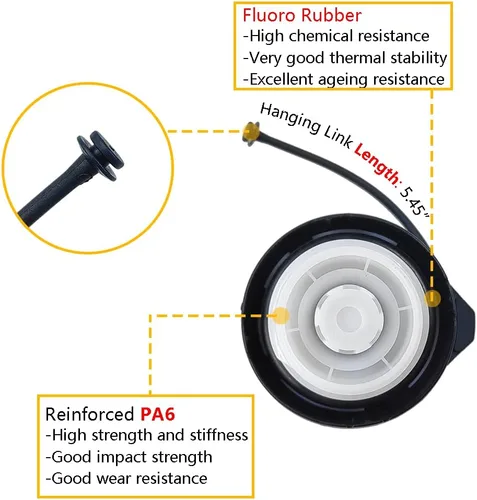 Miniatura 2 de Tapa de gasolina Compatible con Accord Crosstour Civic CR-V (CRV) Fit HR-V (HRV) Insight Odyssey Pilot Número de repuesto de equipo original
