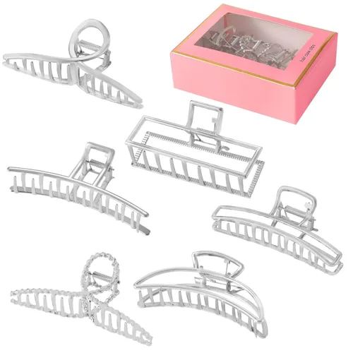 Miniatura 11 de LUKACY Paquete de 6 pinzas de metal grandes para el cabello, pinzas de pelo doradas grandes de 4 pulgadas, pinzas de pelo perfectas para mujeres