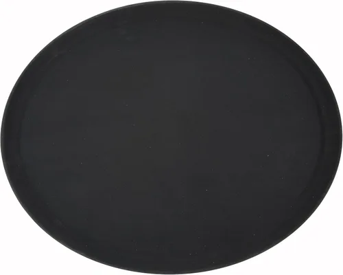 Miniatura 7 de Winco Bandeja de fibra de vidrio premium de 26" x 22", antideslizante, marrón, ovalada