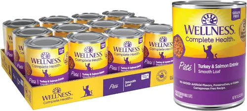 Miniatura 10 de Wellness Complete Health - Alimento húmedo en paté para gatos adultos, natural, rico en proteínas, sin granos, 12.5 onzas, paquete de 12 (pollo)