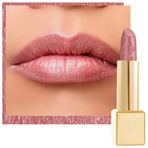 Miniatura 44 de Oulac Lápiz labial rojo, regalos de Navidad para mujeres, fórmula hidratante ligera con brillo 3D metálico, color de labios de alto impacto, Bomba