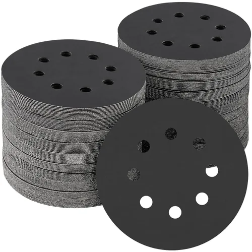 Miniatura 39 de 165 piezas, discos de lija de 5 pulgadas redondos, papel de lija de gancho y bucle para lijadora orbital aleatoria, grano 40 60 80 120 150 240 320