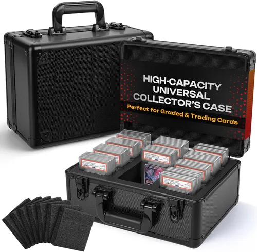 Miniatura 7 de FunGuys Caja de Almacenamiento de Tarjetas Graduadas, Estuche de Tarjetas Coleccionables para Tarjetas Pokémon Graduadas PSA, Cajas de Negro y negro