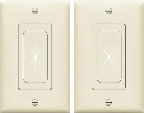 Miniatura 11 de TOPGREENER Inserto de goma flexible con ojales de pared con placa de pared decorativa y soporte de montaje, placa de paso para cables de bajo Blanco