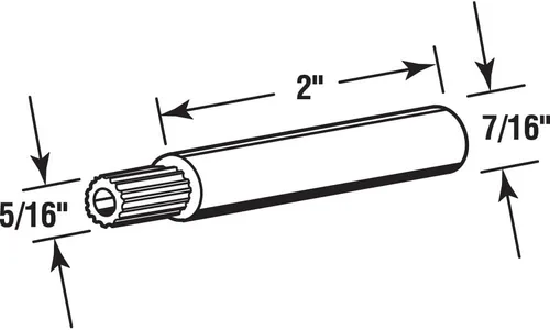 Miniatura 2 de Prime-Line R 7014 - Extensión de mango fundido a troquel de 2 pulgadas (2 unidades)