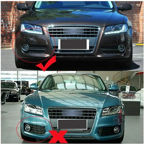 Miniatura 4 de Rejillas de malla de nido de abeja negro brillante para cubierta de luz antiniebla compatible con Audi 08-11 A5 Coupe Sportback 09-11 A5 Cabriolet