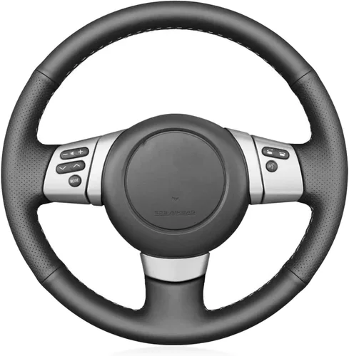Miniatura 11 de Funda para volante de cuero negro personalizado con fibra de carbono para Toyota FJ Cruiser 2007 2008 2009 2010 2011 2012 2013 2014, piezas