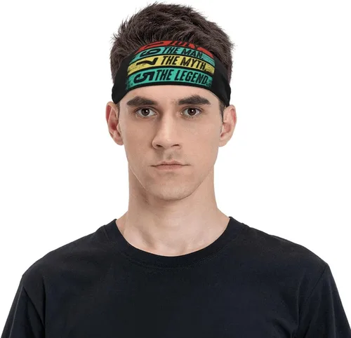 July The Man The Myth The Legend 1975 Headband for Men Women Sports Sweatband for Fitness Exercise Moisture Wicking Running Yoga Hairbands