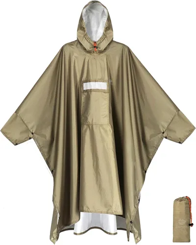 Miniatura 82 de ANYOO Poncho de lluvia con capucha para adultos, impermeable, ligero, para hombres y mujeres, chaqueta de lluvia reutilizable para emergencias al