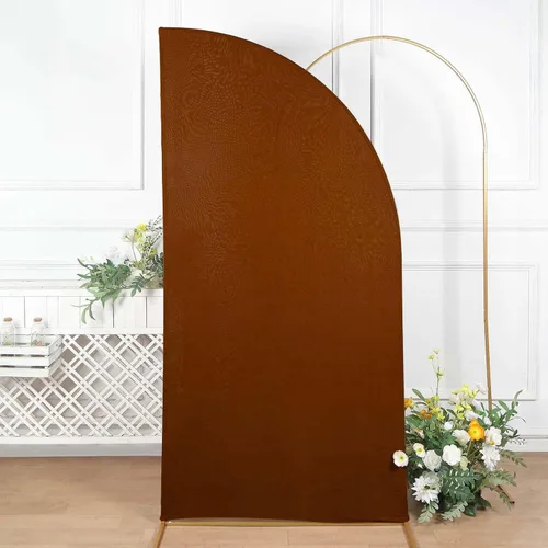 Miniatura 143 de Efavormart - Juego de 4 fundas de elastano beige para arco de media luna, fundas de telón de fondo Chiara de 2.5 pies a 7 pies para escenarios