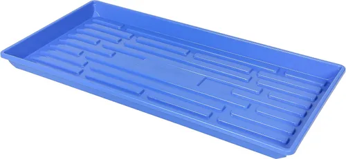 Miniatura 25 de SUNPACK Bandeja de inicio de semillas de plástico resistente de 10 x 20 pulgadas, color negro, 2.5 pulgadas, sin agujeros de drenaje, ideal