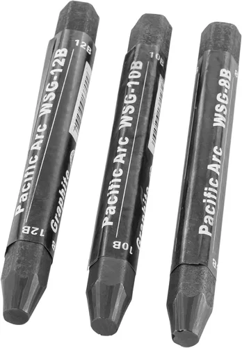 Pacific Arc Juego de 3 palitos de grafito solubles en agua jumbo, suaves 12B, 10B, 8B