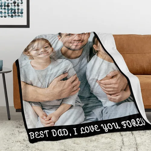 Miniatura 6 de Youltar Regalos para papá, manta personalizada con foto, regalos personalizados para el Día del Padre, regalos de cumpleaños para papá de parte
