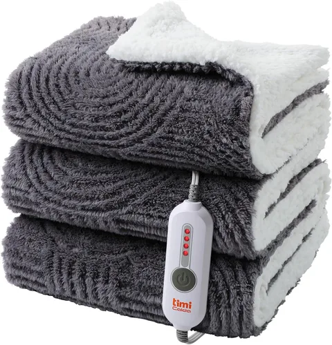 Miniatura 16 de Manta Térmica Eléctrica de Sofá - 50" x 60" Manta Térmica de Jacquard Suave y Acogedora con 4 Niveles de Calor y 4 Horas de Apagado Automático