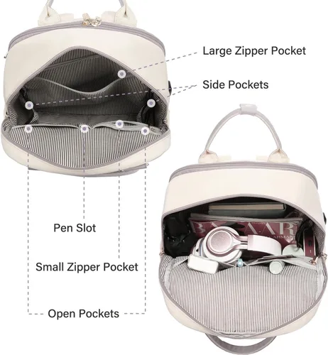 Miniatura 4 de LOVEVOOK - Mochila de computadora portátil para mujeres y niñas, mochila escolar de 15.6 pulgadas, mochila de libro linda, mochila para computadora