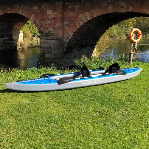 Miniatura 9 de AQUATEC Kayaks inflables – Opciones profesionales e intermedias, asientos individuales o tándem (dobles) – Completo con asientos, paletas y Hudson